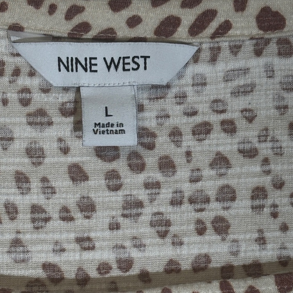 Nine West Women's Beige and Brown Blouse - Picture 2 of 3